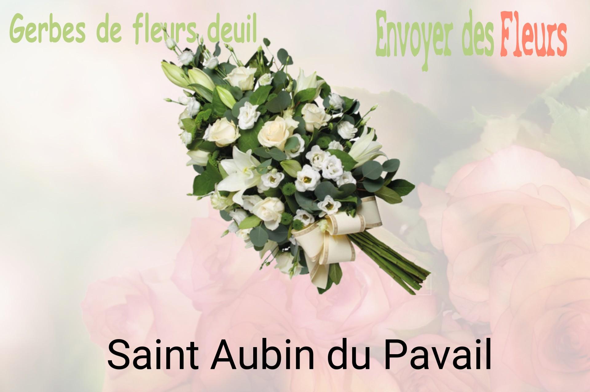 Gerbe de fleurs de deuil livrée à Saint-Aubin-du-Pavail